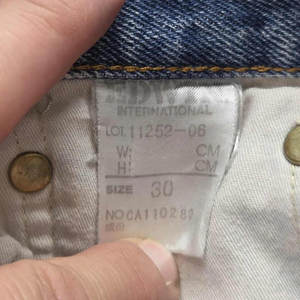 Edwin Jeans Mens 30x33 Blue Selvedge 505XX Regular Straight Light Wash Zip Fly
